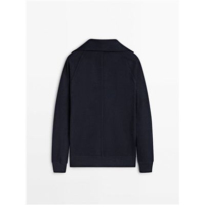Sudadera cuello mock cremallera