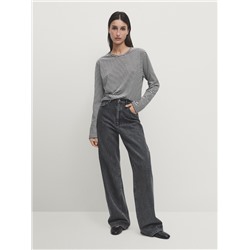 Jeans tiro alto wide leg