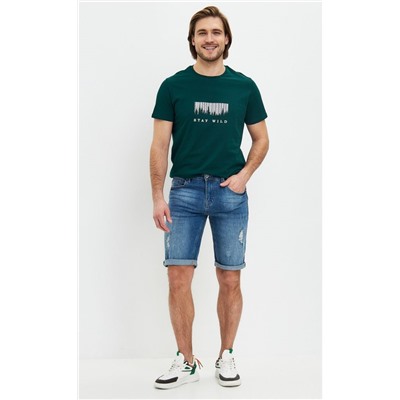Шорты джинс P411-0963 middle blue