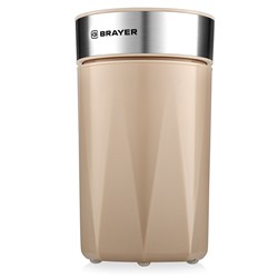 Кофемолка BRAYER 1189BR, электрическая, ножевая, 150 Вт, 60 грамм, бежевая