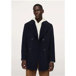 Abrigo lana cruzado -  Hombre | MANGO OUTLET España