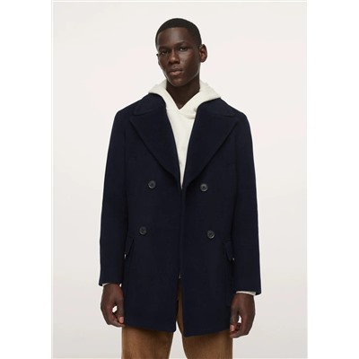 Abrigo lana cruzado -  Hombre | MANGO OUTLET España