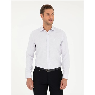 Purple Slim Fit рубашка с длинным рукавом