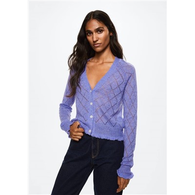 Cárdigan punto calado -  Mujer | MANGO OUTLET España