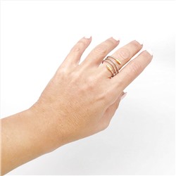 Anillo triple Gloria Mago plata y oro ajustable espiral. acero