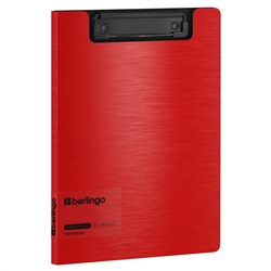 Папка-планшет с зажимом Berlingo "Steel&Style" А5+, 1800мкм, пластик (полифом), красная