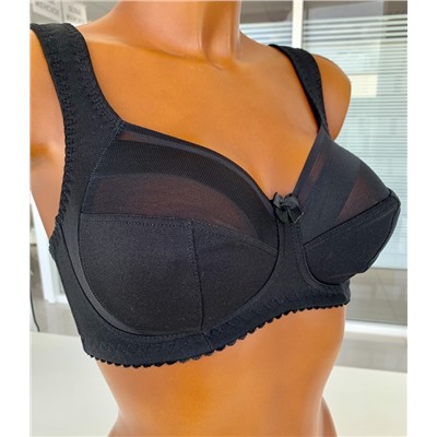 Бюстгальтер женский  LAGUNA AS Basics stripes 107.2 черный (D / черный 85)