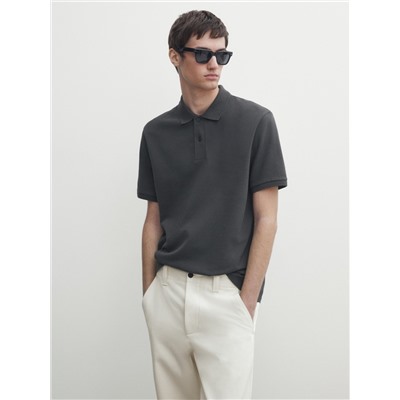 Polo piqué microestructura algodón