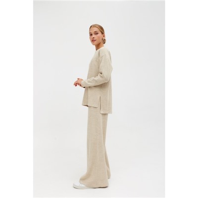 Костюм женский (джемпер, брюки) MINAKU: Casual Collection цвет бежевый, размер 48 (рост 170)