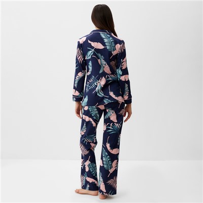 Пижама женская (рубашка и брюки) KAFTAN "Tropical dream" размер 40-42