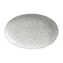 Блюдо, 25х16 см, фарфор P, светло-серое, в крапинку, Caviar Spekle, 56539