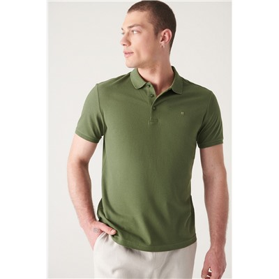 Khaki 100 %хлопок Cool, Polo Yaka футболка