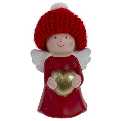 Фигурка декоративная "Дед Мороз/Ребенок/Ангел" (блок 24шт), L4,5 W3 H8 см, 9в.