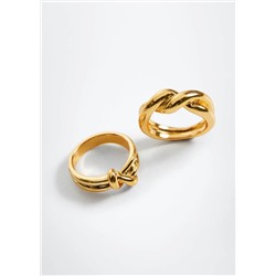 Anillos entrelazados -  Mujer | MANGO OUTLET España