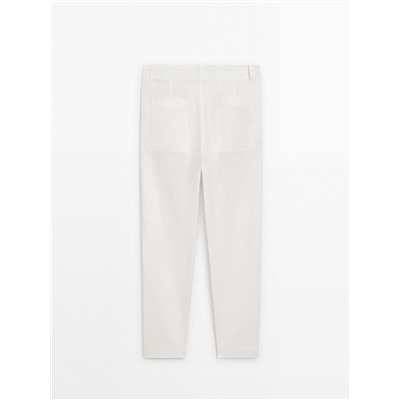 Pantalón traje lino pinzas - Limited Edition
