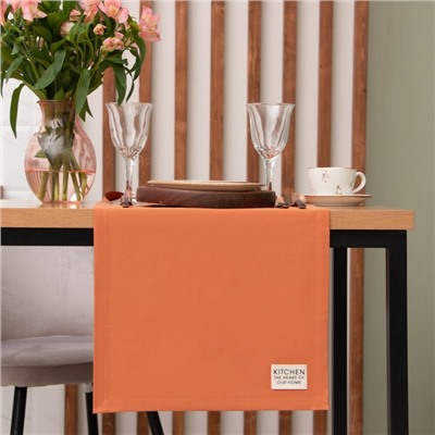 Дорожка на стол Этель Kitchen 40×150 см, оранжевый, 100% хлопок, саржа 220 г/м²