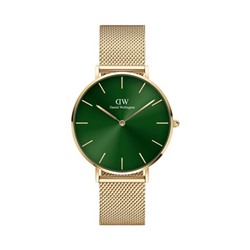 Reloj de cuarzo de acero y chapado en oro amarillo Emerald