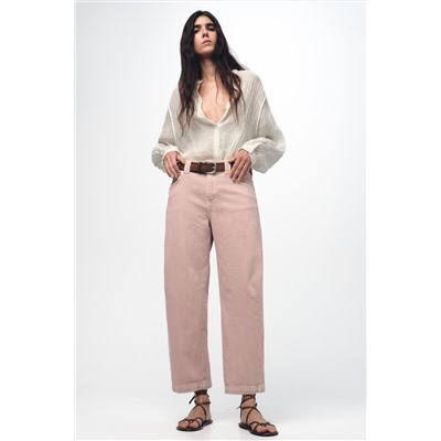 JEANS ZW COLLECTION BARREL CROPPED TIRO MEDIO