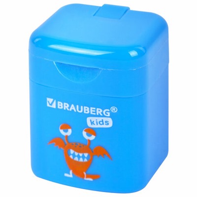 Точилка BRAUBERG KIDS "Монстрик", с контейнером, корпус ассорти, 271946