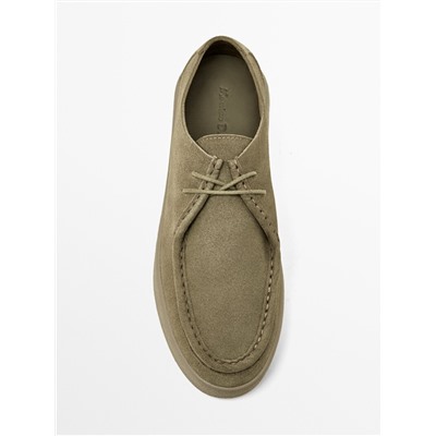 Zapato bordón serraje