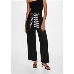 Pantalón lyocell pinzas -  Mujer | MANGO OUTLET España