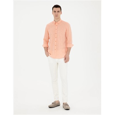 Ecru Slim Fit Jean Pants