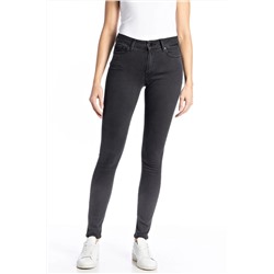 Vaquero skinny fit de tiro alto Luzien - Gris oscuro