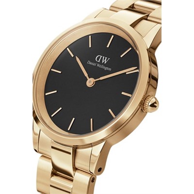Reloj de cuarzo de acero y chapado en oro amarillo Iconic Link