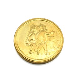 Монета сувенирная из латуни 25мм Знак зодиака Близнецы.