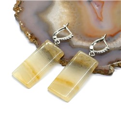 Серьги из агата переливт 16*32мм, 10г
