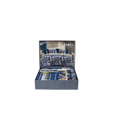 Постельное белье Sarevfancy poplin 1.5 сп. N193 Gilya v2/Mavi