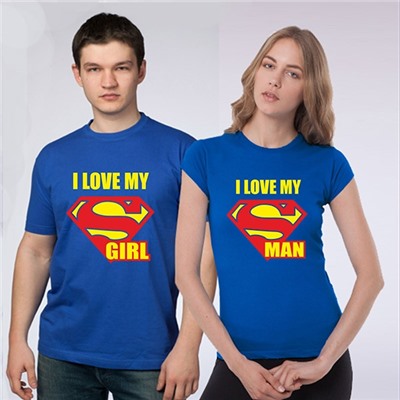 Парные футболки "I love my Superman / Supergirl"