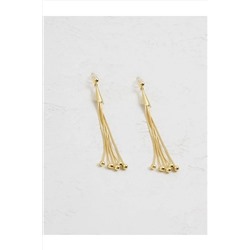 Серьги-подвески с золотыми шариками 23SX810134