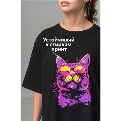 Женское платье-футболка оверсайз Happyfox