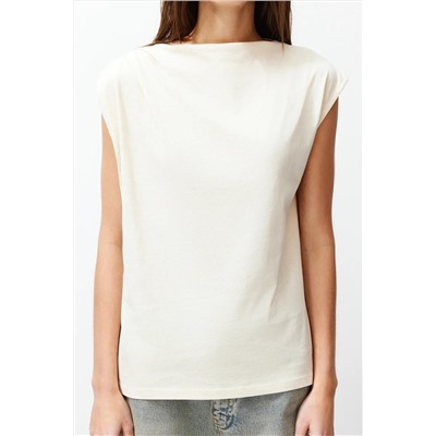 Стоун каткак яка Zero Arm Shirred вязание