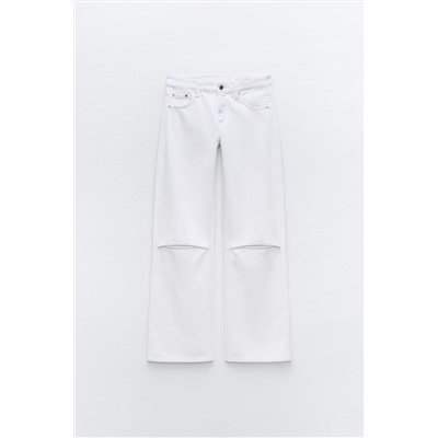 JEANS TRF RELAXED CUT OUT TIRO MEDIO