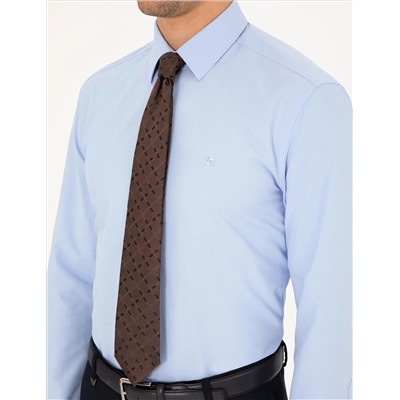 Blue Slim Fit Basic рубашка основная рубашка