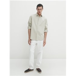 Camisa sarga tintado regular fit