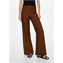 Pantalón fluido textura -  Mujer | MANGO OUTLET España