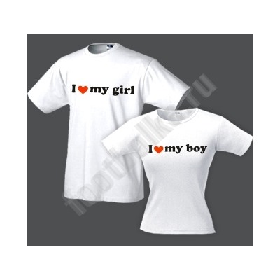 Футболки для влюбленных I love my girl / my boy