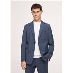 Americana traje slim fit lana cuadros -  Hombre | MANGO OUTLET España