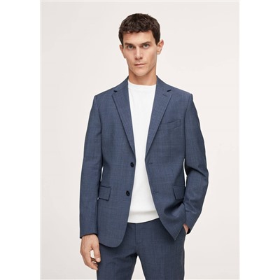 Americana traje slim fit lana cuadros -  Hombre | MANGO OUTLET España