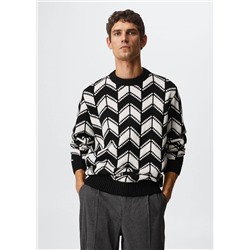 Jersey algodón jacquard -  Hombre | MANGO OUTLET España