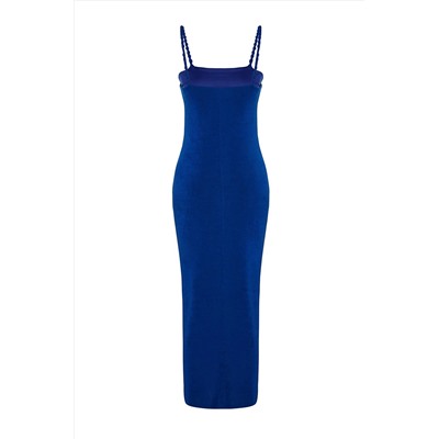 Трикотажное блестящее вечернее платье на подкладке Saks TPRSS23EL00241