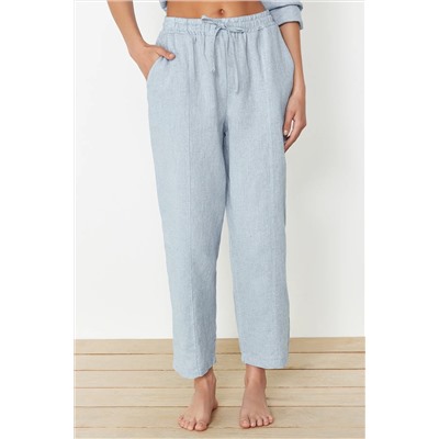 Blue Weaving Print Prants Set Tbess24au00068