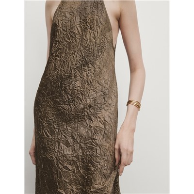 Vestido largo cuello halter
