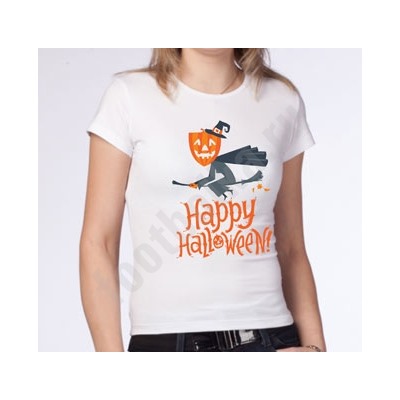 Футболка halloween "Тыква на метле"