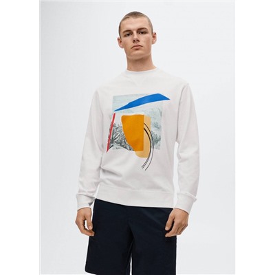 Sudadera algodón estampada -  Hombre | MANGO OUTLET España