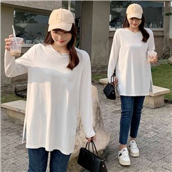 Удлиненный лонгслив для девушек Plus Size