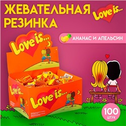 Жевательная резинка Love is «Ананас и апельсин», 4,2 г